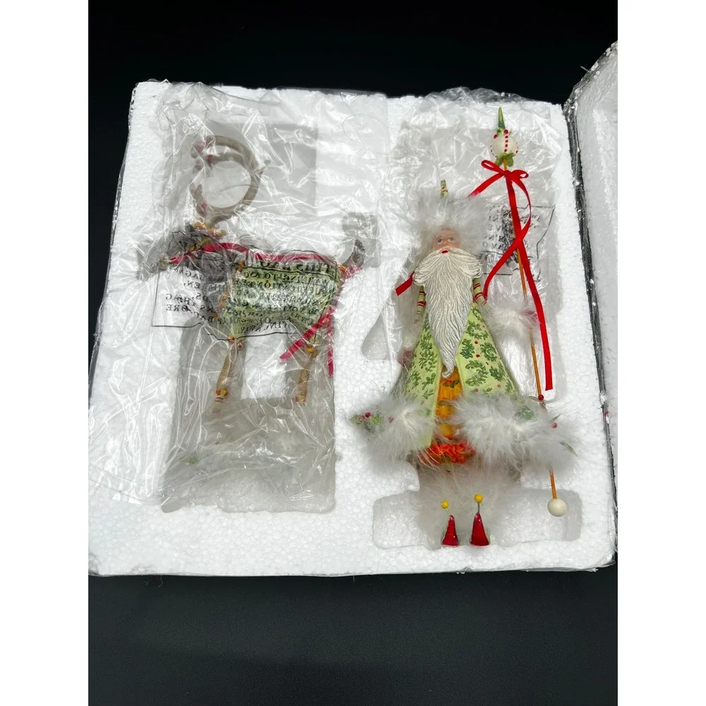 Dept 56 Krinkles Hopeful Santa & Helper Ornament Set Patience Brewster 56.36605